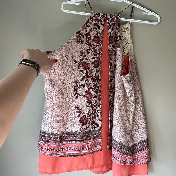 Maurices White / Pink Halter Tank Top Size Large - Picture 9 of 11